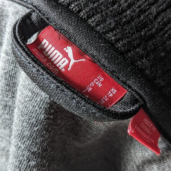 Puma XS black rhinestone zip up women's track jacket with white pinstripes - Picture 4 of 11